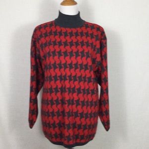 80s oversized Liz Clairborne houndstooth sweater